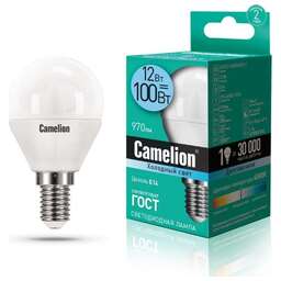 CAMELION (13695) LED12-G45/845/E14/12Вт/4500К