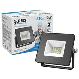 GAUSS Прожектор уличный Elementary 613100310 светодиодный 10Втчерный