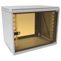 SUPRLAN Шкаф коммутационный ТВЛ-9U-600-450-СР (05-1093) настенный 12U 600x450мм пер.дв.стекл направл.под закл.гайки 70кг RAL 7035 385мм 19кг 500мм металл