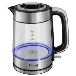 RED SOLUTION Чайник электрический G104, 2200Вт, черный и серебристый