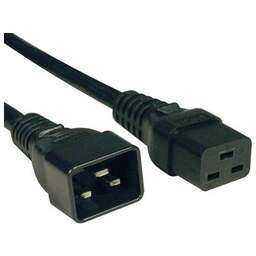 HYPERLINE Шнур питания PWC-IEC19-IEC20-1.0-BK C19-C20 проводник.:3x0.75мм2 1м 250В 16А (упак.:1шт) черный