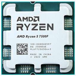 AMD CPU Ryzen 5 7500F OEM (100-000000597) {Base 3,70GHz, Turbo 5,00GHz, without graphics, L3 32Mb, TDP 65W, AM5}