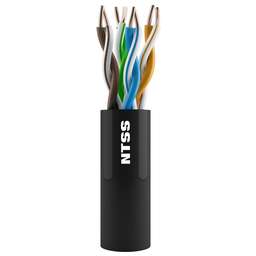 NTSS Кабель информационный -OUT-UTP4-5Е-PE-BL кат.5E UTP 4 пары 24AWG PE внешний 305м черный