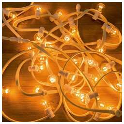 NEON-NIGHT (331-306) ГИРЛЯНДА LED GALAXY BULB STRING 10М, 30 ЛАМП*6 LED ТЕПЛЫЙ БЕЛЫЙ, белый каучук, IP65