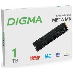 DIGMA SSD накопитель Meta M6 DGSM4001TM63T 1ТБ, M.2 2280, PCIe 4.0 x4, NVMe, M.2, rtl