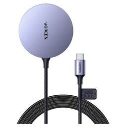 UGREEN Беспроводное зарядное устройство CD245, USB-C, 15Вт, 1A, серый [30233_]