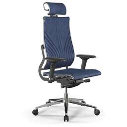 МЕТТА Кресло Y 2DM B2-12D - GoyaLE, на колесиках, ткань, синий [z252342860]