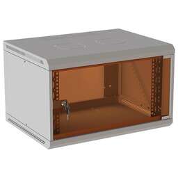 SUPRLAN Шкаф коммутационный ТВЛ-6U-600-350-СР (05-1060) настенный 6U 600x350мм пер.дв.стекл направл.под закл.гайки 70кг RAL 7035 285мм 13.3кг 360мм металл