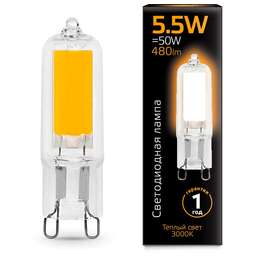 GAUSS Упаковка ламп LED G9, капсульная, 5.5Вт, G9, 10 шт. [107809105]
