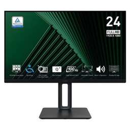 MSI 23.8" Монитор Pro MP245PG, 1920x1080, IPS, 100Гц, 1хHDMI, 1хDP, черный [9s6-3pc19m-014]