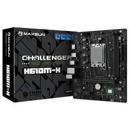 MAXSUN Материнская плата MS-Challenger H610M-H V1 H610, LGA1700, 2*DDR4, 1*PCIEx16, 1*PCIEx1, 1*M.2, 4*USB3.2Gen1, 6*USB2.0, 2*SATA3.0, 1G, HDMI, M-ATX, RTL