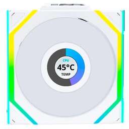 LIAN-LI Вентилятор для корпуса Uni Fan SL Wireless 120 LCD ARGB 120х124.5x28 белый 4-pin 29.5дБ (упак.:3шт) (G99.12SLLCD1W3W.R0) Ret