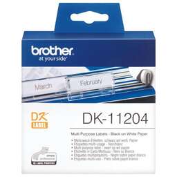 BROTHER Картридж ленточный DK11204 черный на белом для QL-570