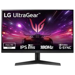 LG 23.8" Монитор UltraGear 24GS60F-B, 1920x1080, IPS, 180Гц, 1хHDMI, 1хDP, черный