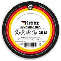 KRANZ (KR-09-2101) 0.13Х15 ММ, 25 М, БЕЛАЯ