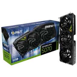 PALIT Видеокарта PCI-E 5.0 PA-RTX5070 GAMINGPRO-S NVIDIA GeForce RTX 5070 12Gb 192bit GDDR7 2325/28000 HDMIx1 DPx3 HDCP Ret