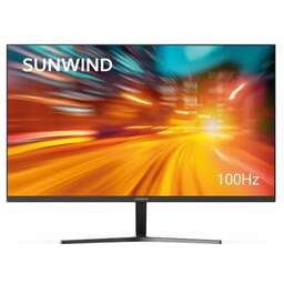 SUNWIND 23.8" Монитор SM-24FI223, 1920x1080, IPS, 100Гц, 1хHDMI, 1хDP, черный [sm24sb02]