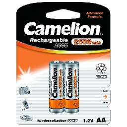 CAMELION (6107) AA-2500mAh Ni-Mh BL-2 (NH-AA2500BP2, аккумулятор,1.2В)