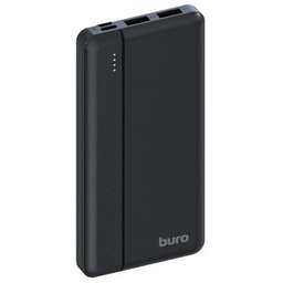 BURO Внешний аккумулятор (Power Bank) BP10A, 10000мAч, черный [bp10a10pbk]