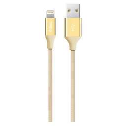 TTEC Кабель 2DK16A, Lightning (m) - USB (m), 1.2м, MFI, в оплетке, золотистый