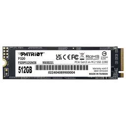 PATRIOT Накопитель SSD PCIe 3.0 x4 512GB P320P512GM28 P320 M.2 2280