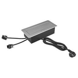 CACTUS Розетка CS-SOCKET-EU2-USBA/C-NET, для столешницы, серый