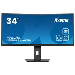IIYAMA 34" Монитор ProLite XCB3494WQSN-B5, 3440x1440, VA, 120Гц, 1хHDMI, 1хDP, изогнутый, черный