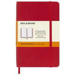 MOLESKINE Блокнот CLASSIC SOFT QP611F2 Pocket 90x140мм 192стр. линейка мягкая обложка красный