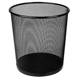 DELI Корзина для бумаг E9190, 12л, мет.сетка, круглая, черный