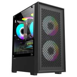 ACCORD Корпус ACC-1902 черный без БП mATX 7x120mm 2xUSB2.0 1xUSB3.0 audio bott PSU