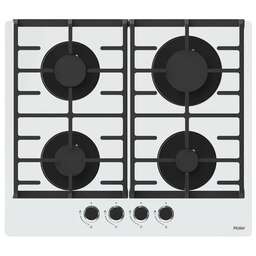 HAIER Газовая варочная панель HHX-G64CNW, 4 конфорки, закаленное стекло, белый