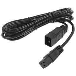 HYPERLINE Шнур питания PWC-IEC19-IEC20-3.0-BK C19-C20 проводник.:3x1.5мм2 3м 250В 16А (упак.:1шт) черный
