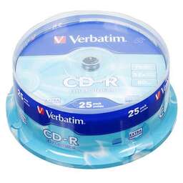 VERBATIM Оптический диск CD-R 700МБ 52x, 25шт., cake box [43432]