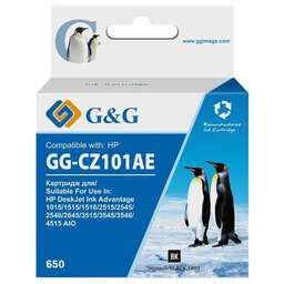 G&G Картридж струйный GG-CZ101AE 650 черный (18мл) для HP DeskJet 1010/10151515/1516 с чипом