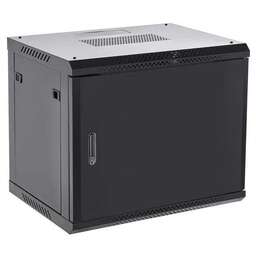 REXANT Шкаф коммутационный (04-1266-122) настенный 12U 600x600мм пер.дв.металл черный 230град. металл