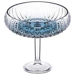 ALEGRE GLASS БЛЮДО НА НОЖКЕ GREY, 24Х16 СМ 337-107