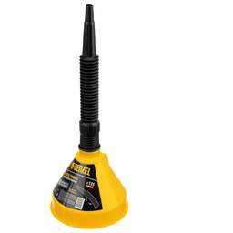 DENZEL Воронка пластиковая 135 мм с металлическим ситом и гибким наконечником 537209