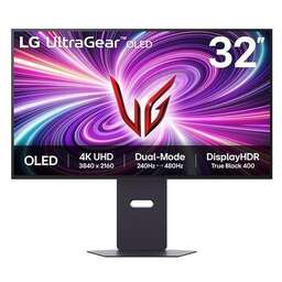 LG 31.5" Монитор UltraGear 32GS95UV-B, 3840x2160, OLED, 240Гц, 2хHDMI, 1хDP, черный [32gs95uv-b.aruz]