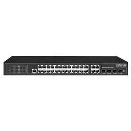 OSNOVO Коммутатор SW-8244/L(400W) (L2+) 28x1Гбит/с 4xКомбо(1000BASE-T/SFP) 24PoE+ 400W управляемый
