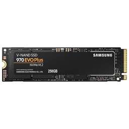 SAMSUNG 970 EVO Plus 250Gb, M.2 2280, PCI-E. 3D TLC, Черный MZ-V7S250BW