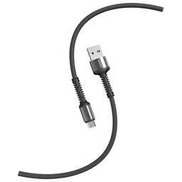 SMARTBUY (iK-12-S26bg) S26 MicroUSB черн./сер., 3 А,QC,нейл.,1м