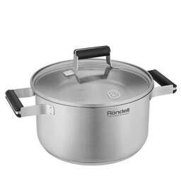 RONDELL Кастрюля 5.1л Bayoneta RDS-1808, нержавеющая сталь, с крышкой