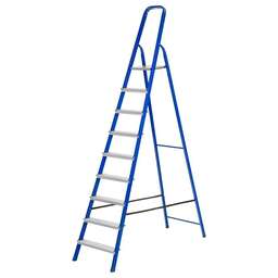 СИБРТЕХ Стремянка, 9 ступеней, стальной профиль, алюминиевые ступени 97959