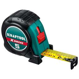 KRAFTOOL X-Drive, 5 м х 25 мм, рулетка (34122-05-25)
