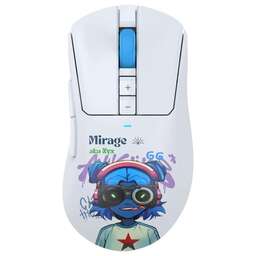 A4TECH Мышь беспроводная Bloody R73 Pro, игровая, радио, оптическая, USB, USB-C, 26000dpi, белый и рисунок [r73 pro nyx mirage]