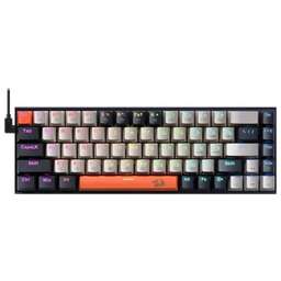 DEFENDER Клавиатура механическая Ryze RU,RGB,чрн-сер-орнж,прово,68кн