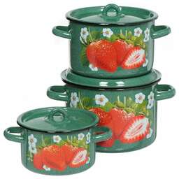 СТАЛЬЭМАЛЬ 1с33 Клубника садовая эмал (3 предмета)