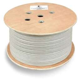 CABEUS Кабель информационный FTP-4P-CAT.6-SOLID-GY кат.6 U/FTP 4 пары PVC внутренний 305м серый