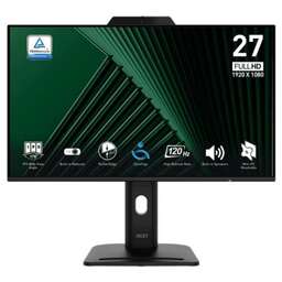 MSI Монитор 27" PRO MP272PMG, 16:9, IPS, FHD, 4ms, 300cd, 120Hz, VGA, HDMI, DP, USB, SPK, CAM, HAS