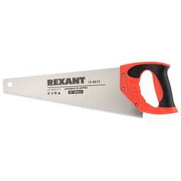 REXANT (12-8213) Ножовка по дереву "Зубец" 400 мм, 7-8 TPI, каленый зуб 2D, двухкомпонентная рукоятка